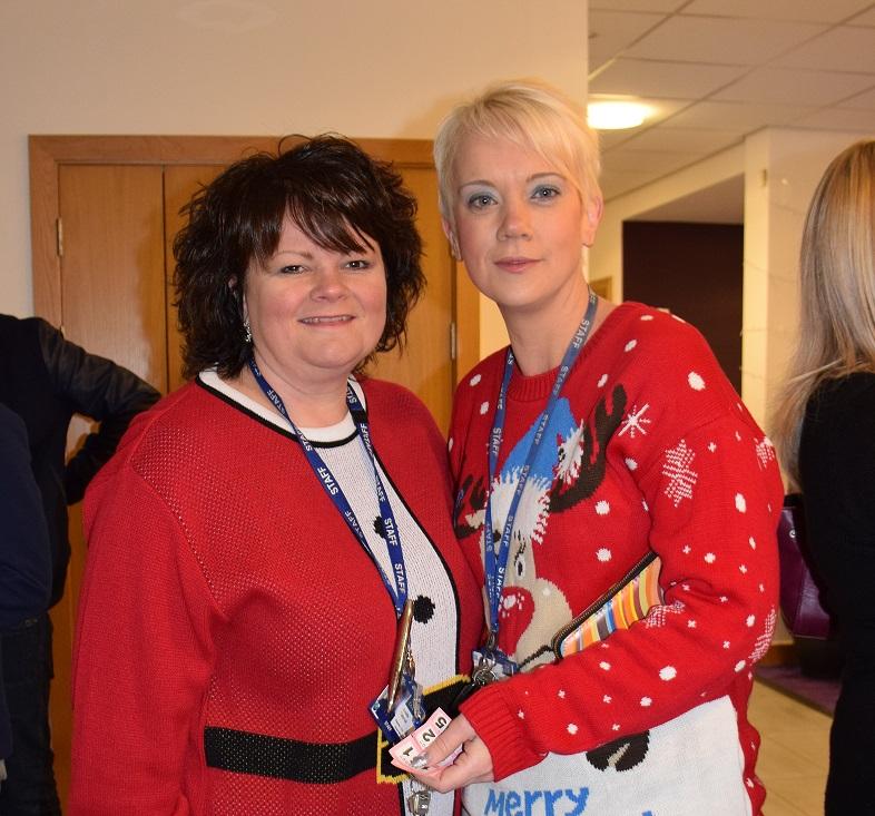 Annette Tattersall and Claire Pye, from Distinction Hair and Beauty at Nelson and Colne College