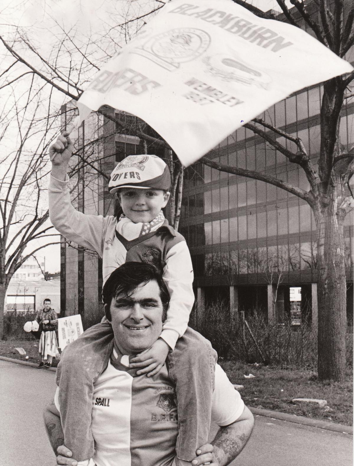 Robert Moulden with dad Robert senior in 1987.