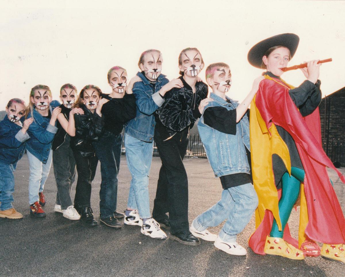 Charlotte Sinclair, right, leads the rats at Walverden CP School in Nelson in their production
