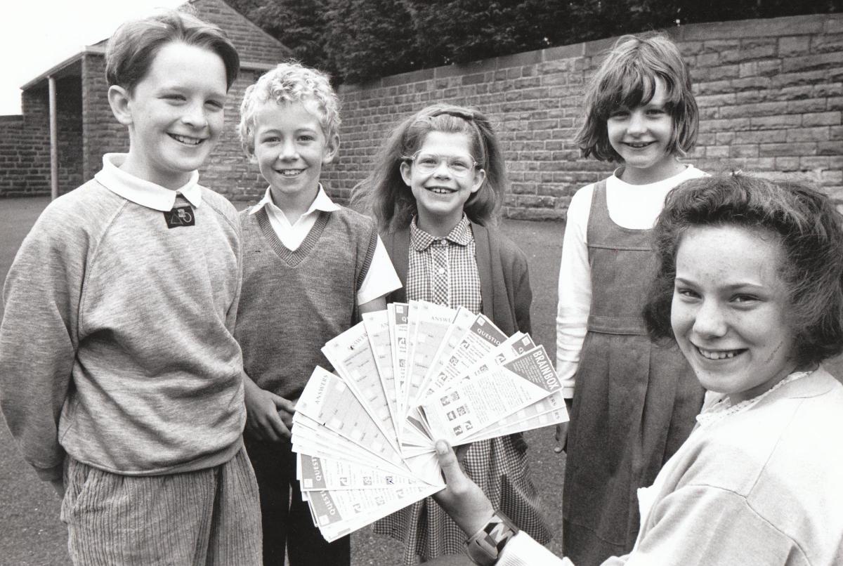 Laneshaw Bridge CP School in Colne who won through to the finals of the WH Smiths Brainbox Competition in 1992