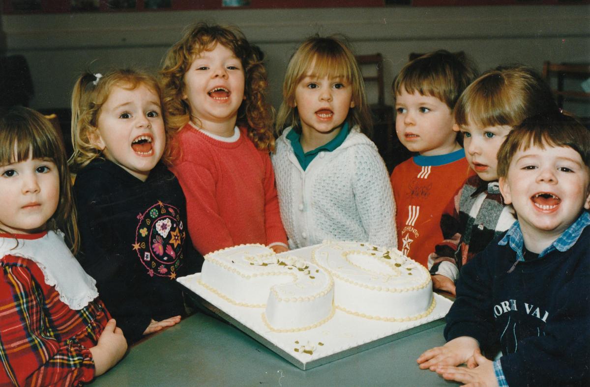 Kids from North Valley Road Day Nursery (Colne) celebrate school's anniversary