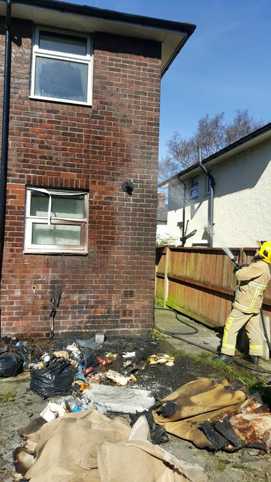 UPDATE: Gas pipe bursts into flames after arson attack in Blackburn
