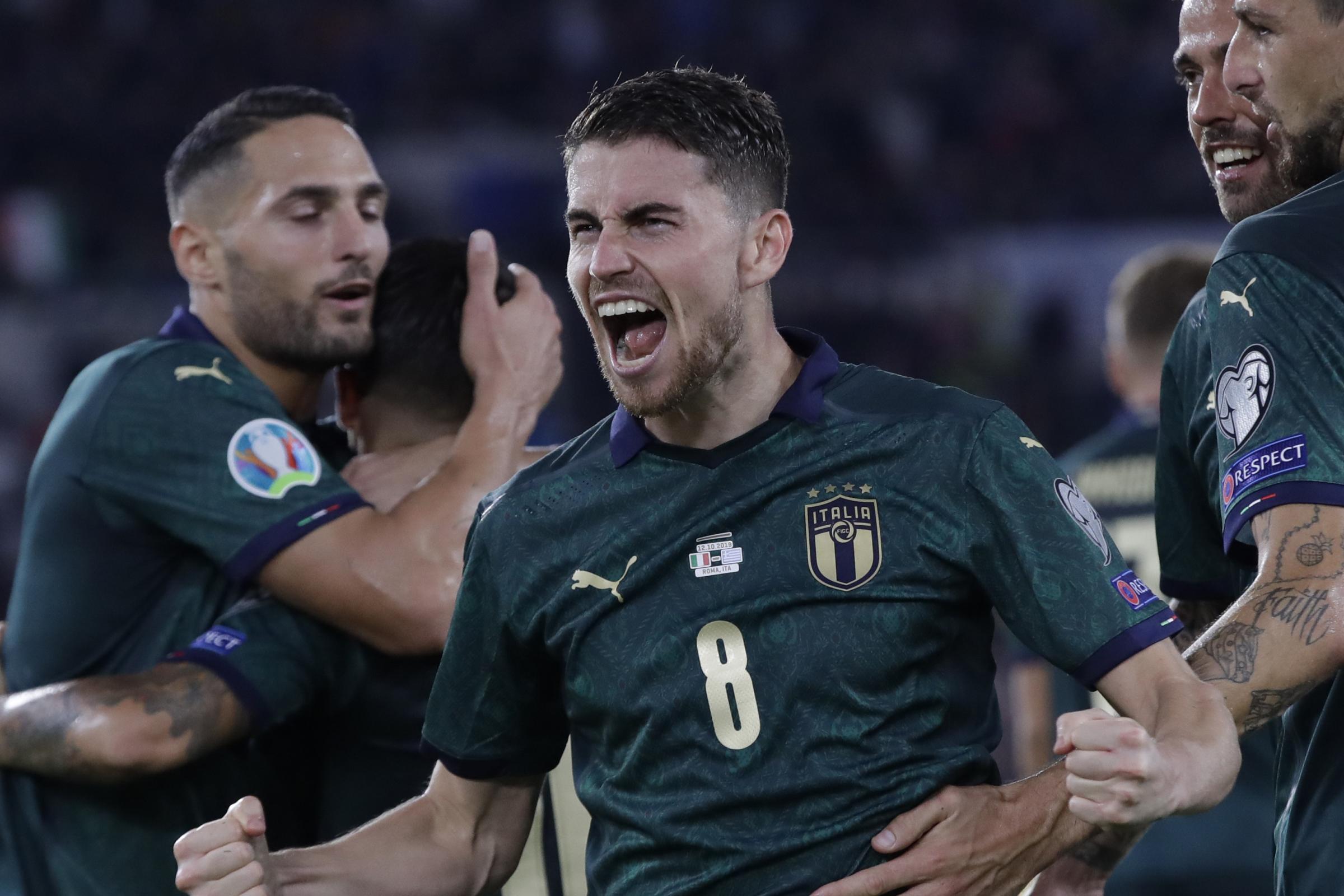 Image result for Italy secured their place at next year's Euro 2020 finals by beating Greece 2-0 in Rome.