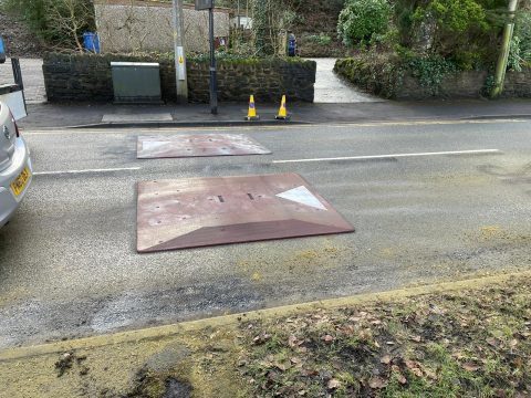 The speed cushions on Lammack Road have been installed to help combat anti-social driving in the area 