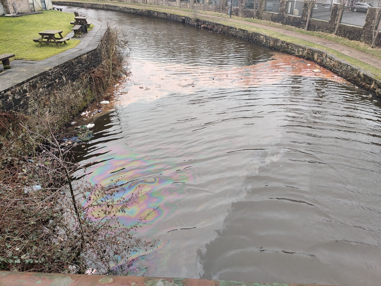 The suspected chemical spill in the Leeds Liverpool Canal in Blackburn