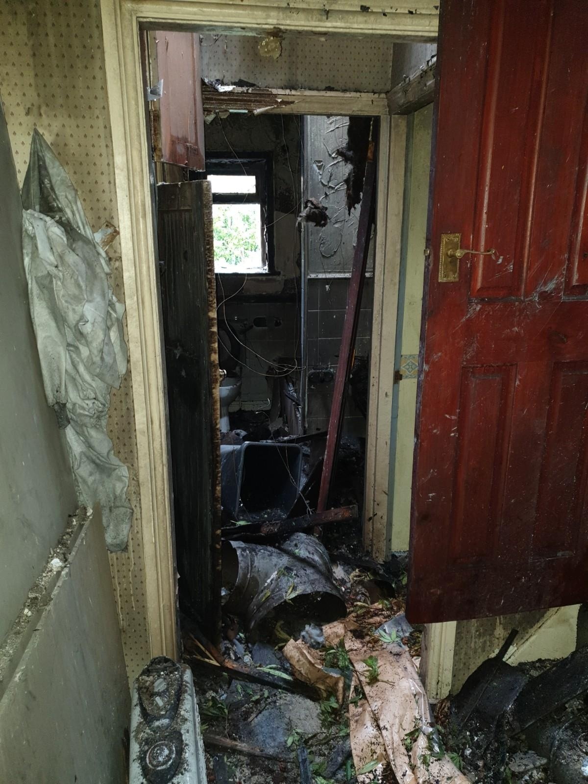 A cannbis farm was found after a Bacup property caught fire