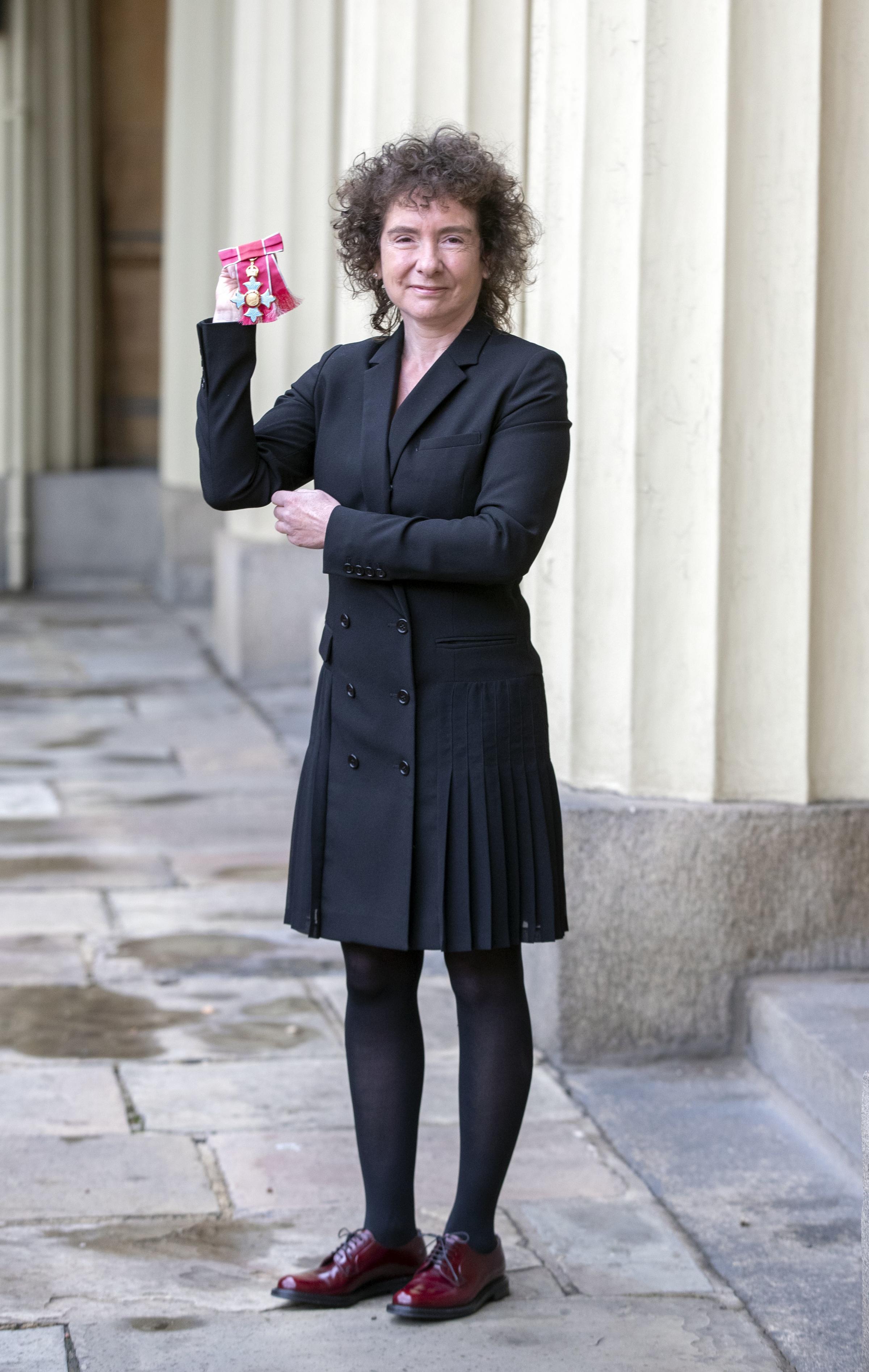 Jeanette Winterson leaves Buckingham Palace, London, after receiving her CBE in 2018