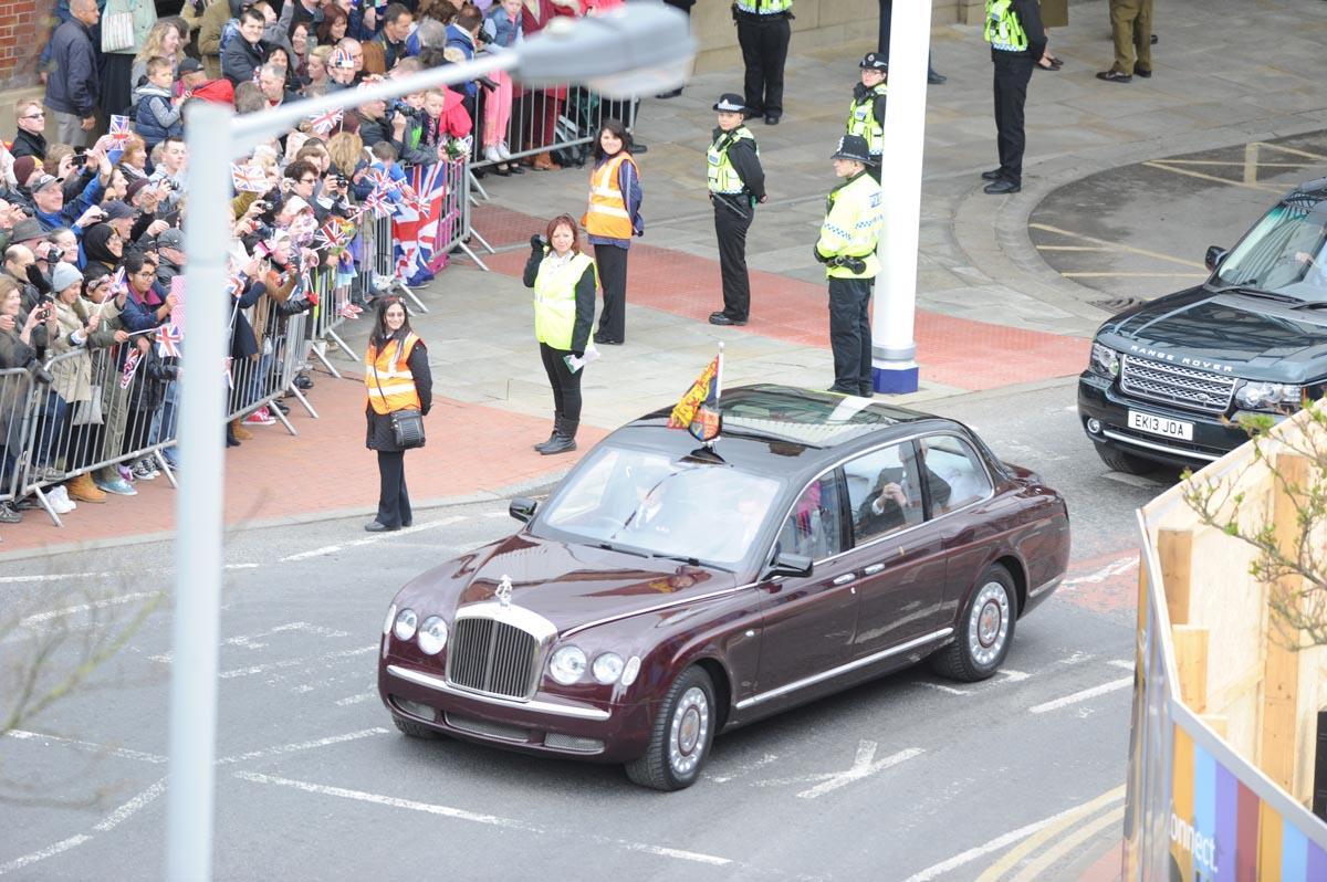 The Queen and Prince Philip visiting in 2014