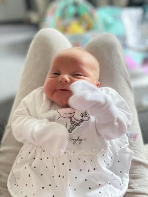 Sarah and Peter were the delighted parents to Maia Rose Davies born on March 23, in Burnley weighing 7lb 9oz 