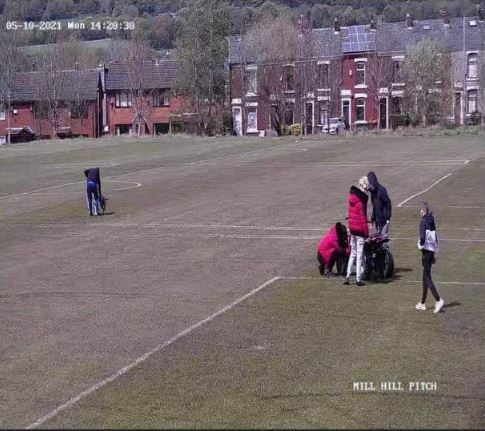 The incident at Mill Hill Juniors was caught on CCTV 