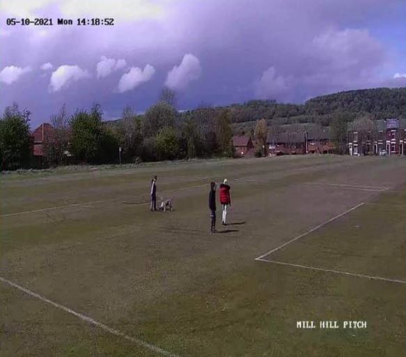 The incident at Mill Hill Juniors was caught on CCTV 
