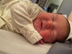 QUIET: Isabella Zara-Leigh Thompson was born on May 3 in Burnley at weighing 8lbs and the photo was sent in by Millie Askey and James