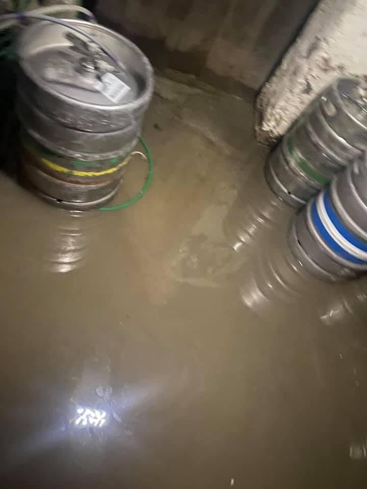 The cellar of the Function Room flooded