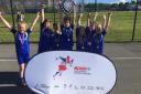 St Paul’s Feniscowles lift the trophy after winning the Blackburn with Darwen High 5s Netball competition to reach the Lancashire School Games finals