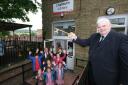 Cllr Albert Atkinson reopens Chatburn Library