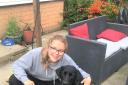 Caitlin Leigh with her guide dog Honey 