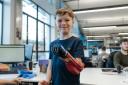 Jacob Pickering, 10, with the bionic arm