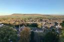 Clitheroe and Pendle Hill seen from Clitheroe Castle. Pic Robbie MacDonald LDR. Approved for partners.  0944