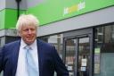 A waxwork figurine of Boris Johnson from Madame Tussauds has been put outside the Job Centre in Blackpool