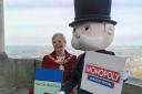 Mayor of Lancaster, Councillor Joyce Pritchard, met ‘Mr Monopoly’ in Williamson Park