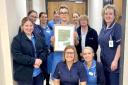 The Pendle east district nursing team with their Pride of Barnoldswick award