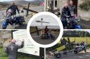 Reverend Phillip Ingram, from Brierfield, towed a Crucifix from John O'Groats to Land's End on the back of his Vespa.