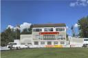 How the proposed new Accrington Cricket and Tennis Club pavilion and terracing will look