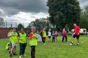 Football fun at the Let's Move Hyndburn event at Lowerfold Park in Great Harwood