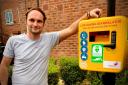 Chris Alcock from Forest Electrical installed a defibrillator free of charge in Calderstones Park