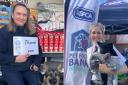 RSPCA national Pet Food Bank lead, Alison Fletcher (L) and Emmy Dickinson (R)