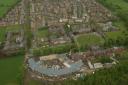An aerial view of the old Calderstones Hospital site at Whalley
