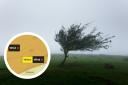 The Met Office has upgraded to an amber weather warning for part of today