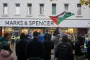 Around 150 protestors braved the cold and wet weather to show their support for Palestine in Blackburn town centre.