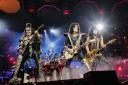 Kiss perform during the final night of the band’s farewell tour at Madison Square Garden (Evan Agostini/AP)