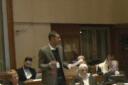 Cllr Afrasiab Anwar addresses the Burnley Council devolution debate