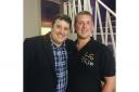 Eddy O'Brien from LS Music Studios with Peter Kay