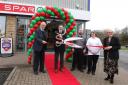 The mayor of Pendle opening the new SPAR store in Nelson