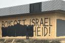 'Boycott Israel' graffiti on a building