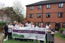 Rose Court care home celebrating their inspection report