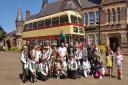 Young people outside St Helens Town Hall for last year's Heritage Festival