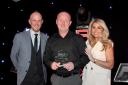 Fundraiser of the Year Lee Kinsey with Leanne Campbell and Matt Legg, head of External Communications at Sellafield Ltd