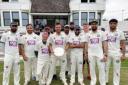 Barrowford celebrating their Manorlands Plate 100-ball success in 2022 as a Craven League side, skipper Jonny Ormerod holding the trophy. Picture courtesy of Barrowford CC
