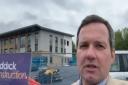 Chris Green MP at the site of the new Horwich Health Hub