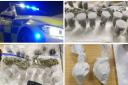 Police found suspected class A and B drugs