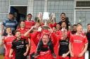 Colne celebrate their North West Counties League Premier Division title