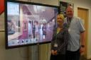 PROJECT: UCLan students Susan Marshall and Wayne Casey with their finished Virtual Tour of Towneley Hall, Burnley