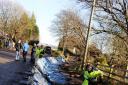 The clean up operation in Ribchester after the Boxing Day floods