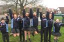 St Barnabas celebrate winning the Blackburn with Darwen Schools Orienteering title