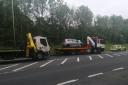 The scene of the crash on the A59 at Chatburn.