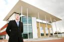 EMPTY SPACE: Dominic Whelan the regional fire control director, North West, on the site in Warrington